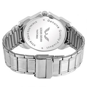 LOUIS DEVIN WT005 Stainless Steel Chain Analog Wrist Watch for Men