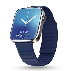 Newly Launched Pebble Cosmos Prime Bluetooth Calling Smart Watch,Largest 1.91 Bezel-less Edge-to-Edge Display,600 Nits Brightness,Sleek Metallic Body, Wireless Charging, Health Suite(Moon light Blue)
