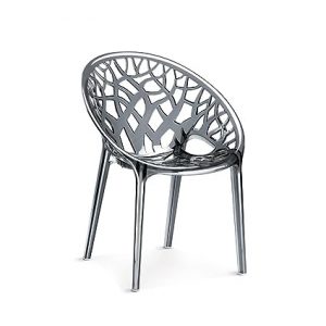 Nilkamal CRYSTALPC Plastic Mid Back Chair Chairs for Home Dining Room Bedroom Kitchen Living Room Office - Outdoor - Garden Dust Free 100% Polypropylene Stackable Chairs