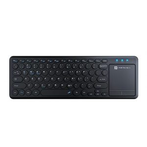 Portronics Bubble Pro Wireless Keyboard with Touchpad, Bluetooth & 2.4 GHz Dual Connectivity, Noiseless Keys, Connect Upto 2 Devices, Spill-Resistant Design (Black)