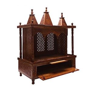 Shilpi Wood Temple for Office and Home (Brown_36 x 18 x 54 Inch)