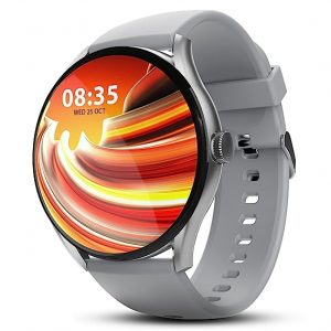 beatXP Vega 1.43 (3.6 cm) Super AMOLED Display, One-Tap Bluetooth Calling Smart Watch, 1000 Nits Brightness, Fast Charging, 24 7 Health Monitoring (Iced Silver)