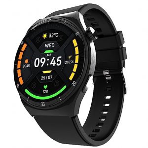 beatXP Vega X 1.43 (3.6 cm) Super AMOLED Display, One-Tap Bluetooth Calling Smart Watch, 1000 Nits Brightness, Fast Charging, 24 7 Health Monitoring (Electric Black)