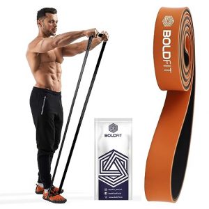 Boldfit Resistance Bands for Workout Dual Color Heavy Resistance Band for Stretching, Pull ups, Home Exercise Resistance Band for Gym Workout Stretch for Men and Women