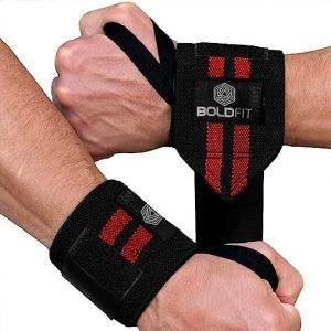 Boldfit Wrist Supporter for Gym Wrist Band for Men Gym & Women with Thumb Loop Straps - Wrist Wrap Gym Accessories for Men Hand Grip & Wrist Support Sports Straps for Gym