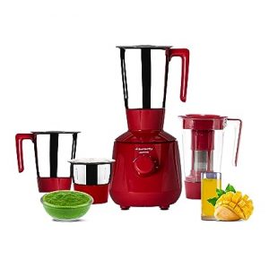 Butterfly Lightning Mixer Grinder, 750W, 4 Jars (Red)