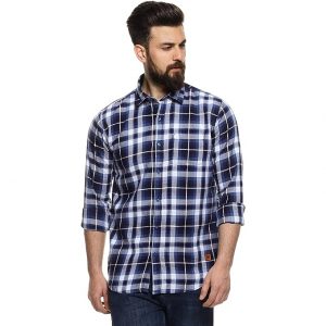 Campus Sutra Men Checkered Casual Stylish Spread Shirt