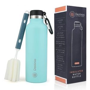 Destinio Insulated Water Bottles 750 ml, 24 Hours Cold 12 Hours Hot, Luxury Vacuum Thermos Flask for Tea, Coffee, Water, Juice and Soups
