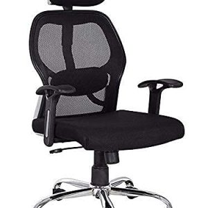 FUGO Executive Chair Ergonomic Leatherette Office Work from Home Chair Strong Metal Base High Comfort Seating Chair for Office Work at Home Recliner Chair(Black, Ply,Plastic & Metal)