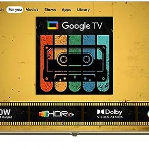 KODAK 164 cm (65 inches) CAPRO Series 4K Ultra HD LED Google TV 65CAPRO5099 (Rose Gold)