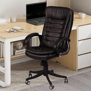 Nice Goods Executive Chair Boss Chair Work from Home Chair Strong Metal Base High Comfort Seating Chair for Office Work at Home Recliner Chair Study Chair Gaming Chair(Black)