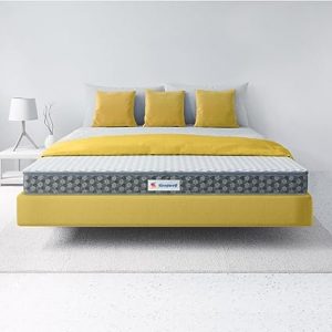 Sleepwell Stargold - Profiled Resitec Foam 4-inch Double Bed Size Medium Firm Anti Sag Tech Mattress