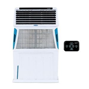 Symphony Touch 110 Personal Air Cooler For Home with 3-Side Cooling Pads, Powerful Blower, i-Pure Technology, Digital Touchscreen and Voice Assistance