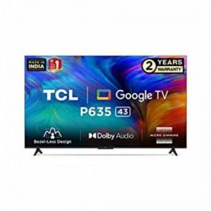 TCL 108 cm (43 inches) Bezel-Less Series 4K Ultra HD Smart LED Google TV 43P635 (Black)-1