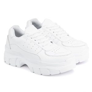 Vendoz Women White Casual Sneakers