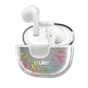truke BTG Alpha True Gaming in-Ear Earbuds with 40ms Low Latency Gaming Mode 7 RGB LEDs, Instant Pairing Upto 38H Playtime