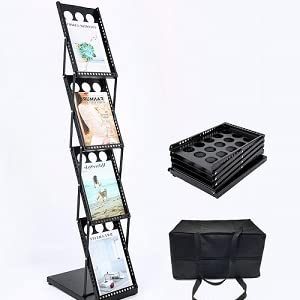 Abha Iron Catalogue Stand, Magazine Stand,Portable Brochure Stand, Catalogue Stand for Shop and Office