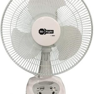 Fippy MR-2912 Rechargeable Battery Table Fan with 3 Blade ( White )