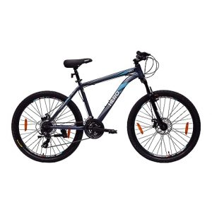 Hero Sprint Riot 26T MTB Geared Cycle 21 Speed Shimano Gears with Dual Disc Front-Suspension Multi-Speed