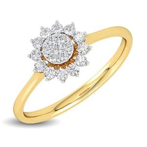 KISNA Real Diamond Jewellery Gold Diamond Ring for Women