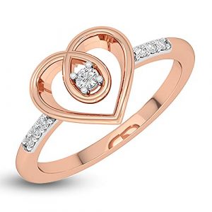 KISNA Womens Real Diamond Jewellery Gold Diamond Ring