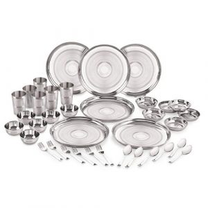 Neelam Stainless Steel Dinner Set (Set of 36 Pcs Diamond)