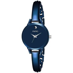 PAPIO Blue Color Metal Belt Women and Ladies Analog Watch for Girls (Blue)