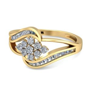 PC Jeweller The Lydia 18KT Yellow Gold & Diamond Rings