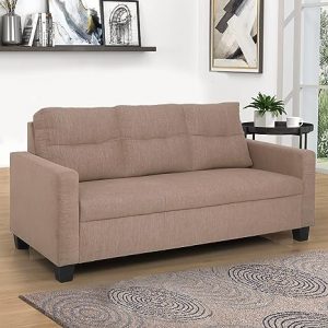 duroflex Ease Fabric Sofa (Brown, 3 Seater)