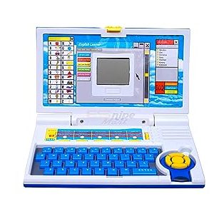 esnipe mart® 20 activities & games fun laptop notebook computer toy for kids-Blue