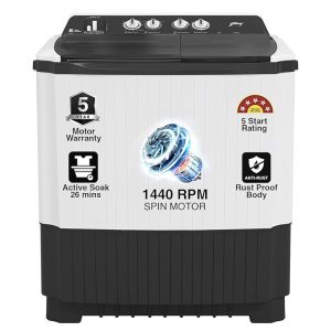 Godrej 12 Kg 5 Star Actie Soak Technology Semi-Automatic Top Load Washing Machine