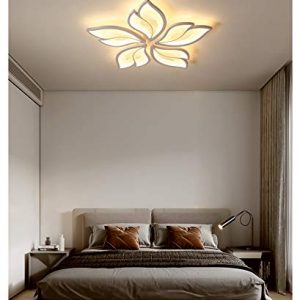 CITRA 60-Watts Metal 5 Light Flowers Shape LED Chandelier Ceiling Lamp -White