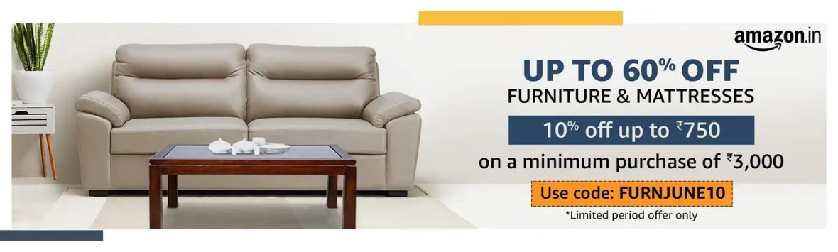 Minimum 40% off | Bestsellers in furniture